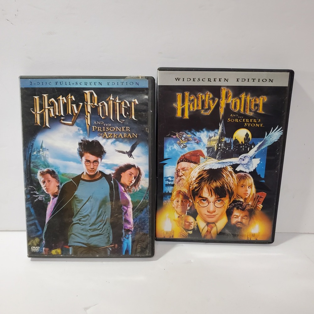 Harry Potter DVD Lot Sorcerers Stone Widescreen Prisoner of Azkaban Full Screen